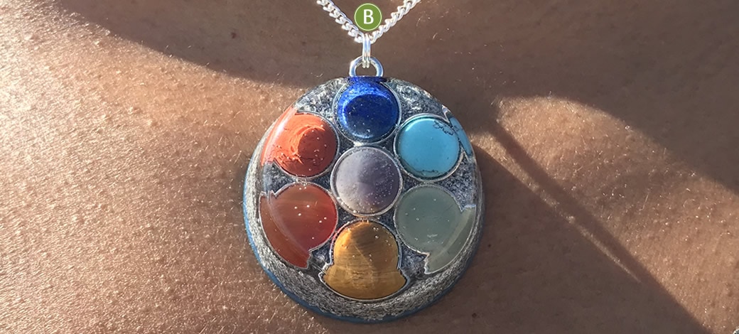 Orgones Gem Orgonite Lemurian Pendant Necklace/Keyring